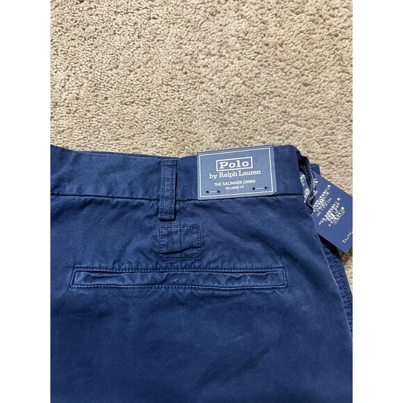 Polo Ralph Lauren big tall Mens 42x32 Salinger Relaxed Fit Chino Pants Navy NWT - Picture 10 of 11